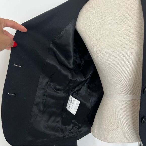 TAGLIATORE Black Virgin Wool Blazer Jacket size 46/S (410) - Picture 4 of 8